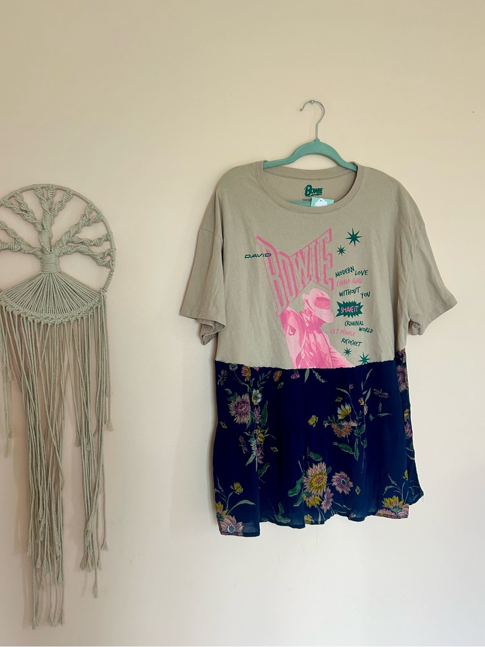 Upcycled Bowie Tunic Tee